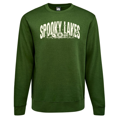 J. America BTB Fleece Crew -- Forest Green