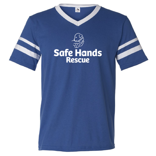 Augusta Two-Sleeve Stripe Jersey -- Royal / White