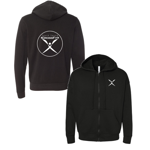 Bella+ Canvas Black Sponge Fleece Full-Zip Hoodie