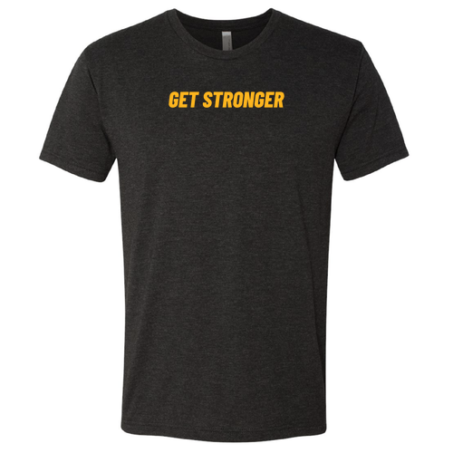Get Stronger- Mens TriBlend Tee -- Vintage Black