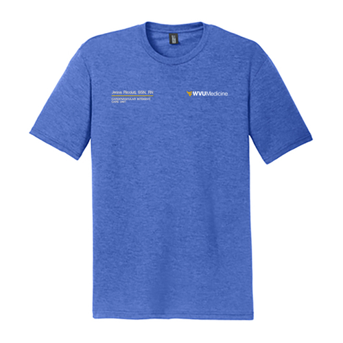 District Made Mens Perfect Tri Crew Tee -- Royal Frost