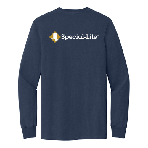 Port and Company Tall Long Sleeve 50/50 Cotton Poly T Shirt -- Navy