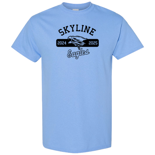 Gildan Heavy Cotton Basic T-Shirt -- Carolina Blue, Sky Logo