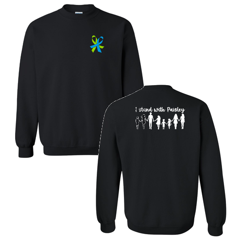 Ribbon Design Gildan Heavy Blend Crew Neck Sweatshirt -- Black
