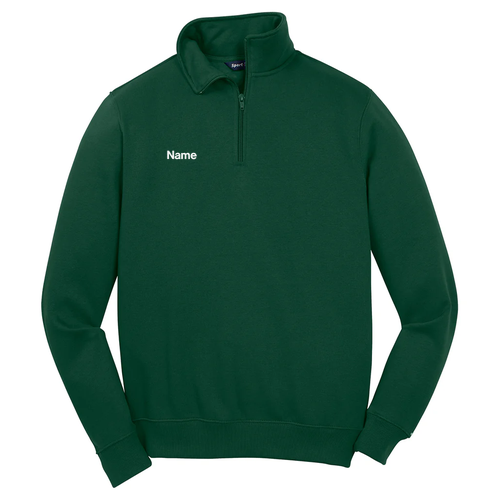 Sport Tek Quarter Zip Sweatshirt -- Forest Green