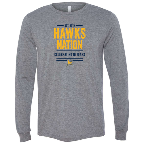 Bella+Canvas Unisex Triblend Long Sleeve Tee -- Grey TriBlend