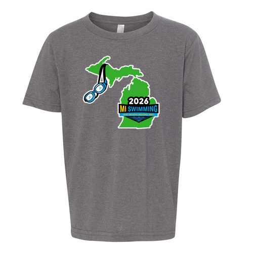 Youth Next Level Soft Fitted CVC Tee -- Dark Heather Grey