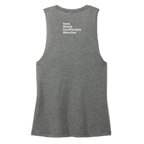 District Women's Perfect Tri Muscle Tank -- Heathered Charcoal