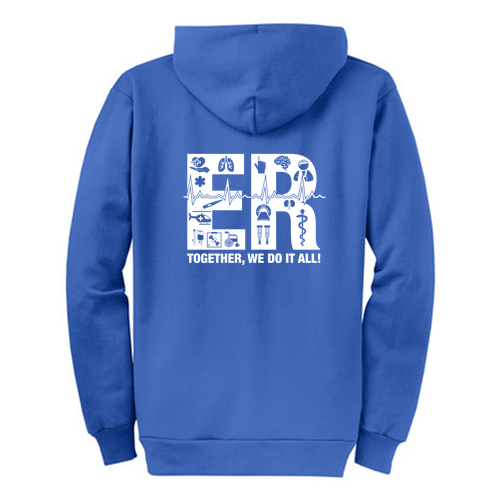 Port and Company Classic Full Zip Hooded Sweatshirt -- Royal