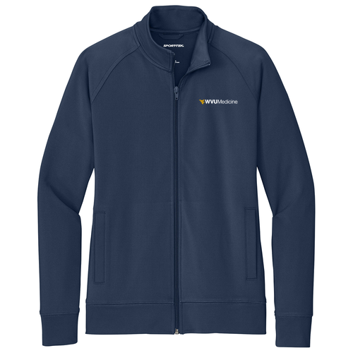 Sport-Tek Ladies Sport-Wick Stretch Full-Zip Cadet Jacket -- True Navy