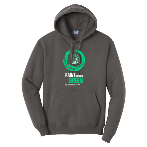 Port and Company Core Fleece Pullover Hooded Sweatshirt -- Charcoal