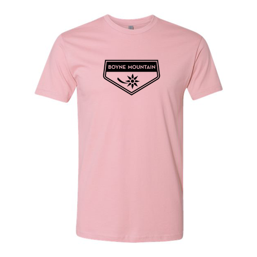 Boyne Mountain Logo 1 Black Ink -- Short sleeve Light Pink