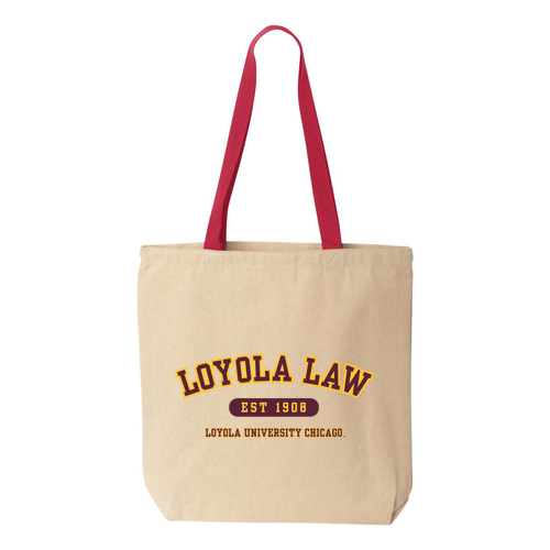Loyola Law Tote -- Natural / Red