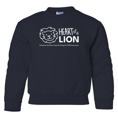 Gildan Heavy Blend Youth Crew Neck Sweatshirt -- Navy