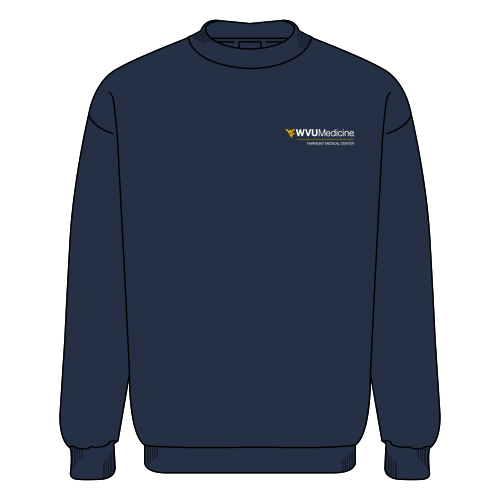 Screen Printed Port and Company Classic Crewneck Sweatshirt -- Navy