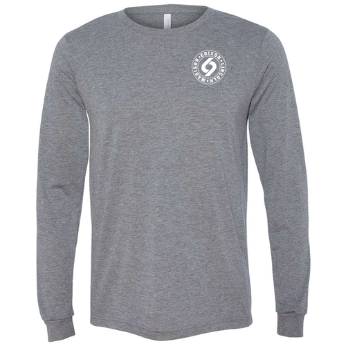 Bella+Canvas Unisex Triblend Long Sleeve Tee -- Grey TriBlend