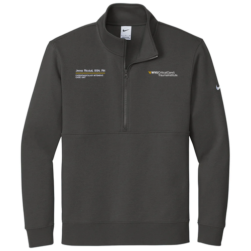 Nike Club Fleece Sleeve Swoosh 1/2-Zip -- Anthracite