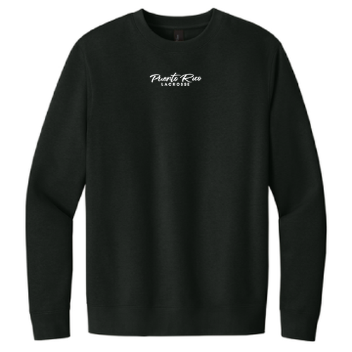 Embroidered Text Crewneck Sweatshirt -- Black