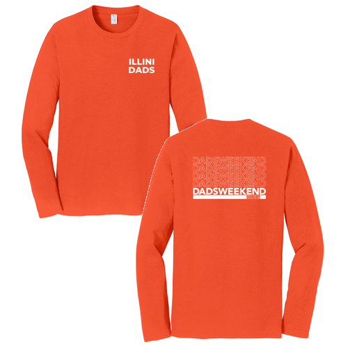 Dad's Weekend Long Sleeve Tee -- Orange