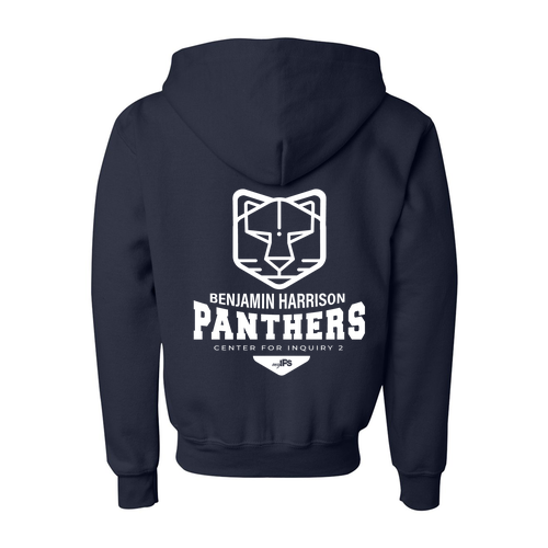 Youth Full Zip Hooded Sweatshirt -- Navy
