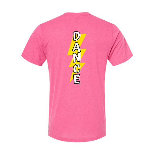 Dance Mens/Unisex Bella Canvas Triblend Short Sleeve T-Shirt -- Charity Pink