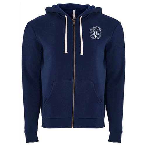 Next Level Unisex Full-Zip Hooded Sweatshirt -- Midnight Navy