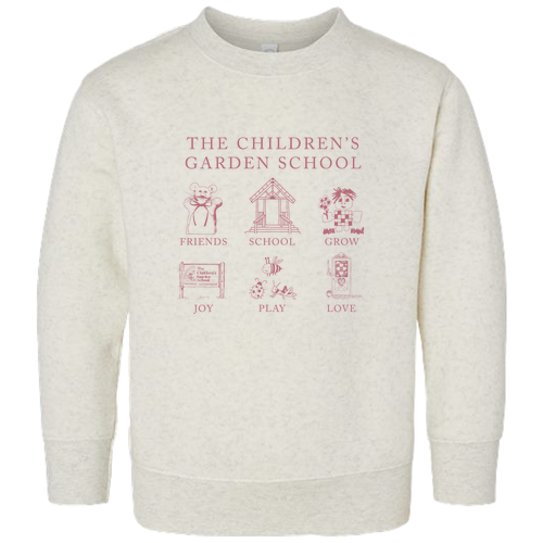 Rabbit Skins Sweatshirt Toddler: Pink Design