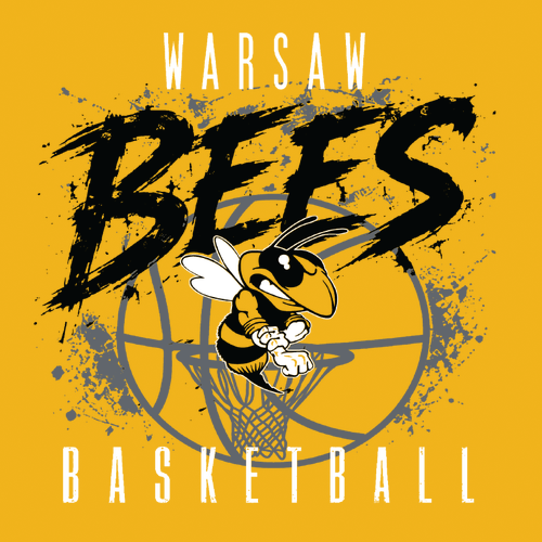 Warsaw Bees Gildan Heavy Blend Youth Hooded Sweatshirt -- Gold
