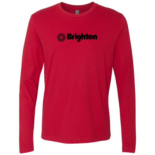 Brighton Logo 1 black Ink -- Long Sleeve Red
