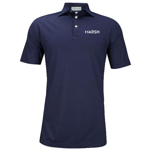 Peter Millar Solid Stretch Polo -- Navy