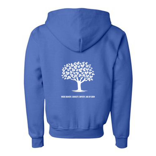 Gildan Full Zip Youth Hooded Sweatshirt -- Royal