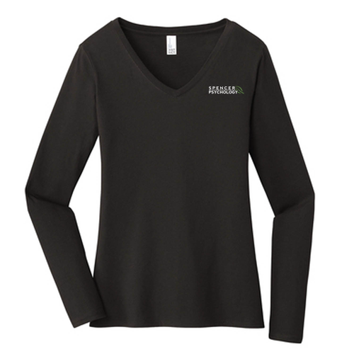 District Women's Very Important Tee Long Sleeve V-Neck -- Black