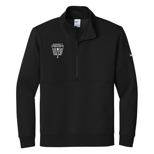 Nike Club Fleece Sleeve Swoosh 1/2-Zip -- Black