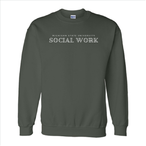 Unisex Gildan DryBlend Crew Neck Sweatshirt -- Forest Green