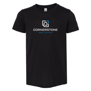Youth Bella Canvas Youth Triblend Jersey Short Sleeve Tee -- Solid Black Blend