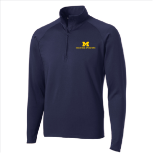 Men/Unisex Sport Tek Sport Wick Stretch Half Zip Pullover -- True Navy, $35