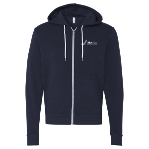 Unisex Bella+Canvas Full-Zip Hooded Sweatshirt -- Navy