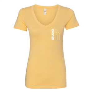 Ladies Next Level Ladies Ideal V-Neck Tee -- Banana Cream
