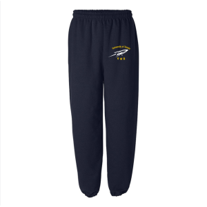 Unisex Gildan Elastic Bottom Sweatpants -- Navy