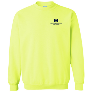 Men/Unisex Gildan Heavy Blend Crewneck Sweatshirt -- Safety Green, Fleet Garage, $15