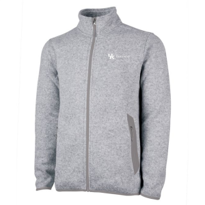 Men/Unisex Charles River Mens Heathered Fleece Jacket -- Light Grey Heather
