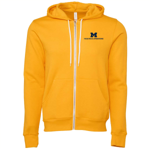 Men/Unisex Bella Canvas Soft Full-Zip Hooded Sweatshirt -- Gold, $47