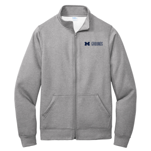 Men/Unisex Port and Company Core Fleece Cadet Full-Zip Sweatshirt -- Athletic Heather, $33