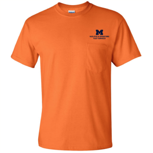 Men/Unisex Gildan Ultra Cotton T-Shirt with Pocket -- Safety Orange, Fleet Services, $18