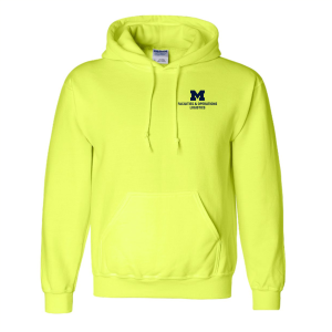 Men/Unisex Gildan Dryblend 50 / 50 Hooded Sweatshirt -- Safety Green, Logistics, $33