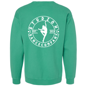 Unisex Hanes ComfortWash Unisex Crew Sweatshirt -- Rich Green Grass