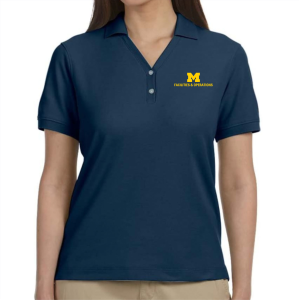 Ladies Devon and Jones Cotton Pique Polo -- Navy, $50
