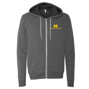 Men/Unisex Bella Canvas Soft Full-Zip Hooded Sweatshirt -- Deep Heather, $47