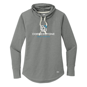 Ladies New Era Ladies Sueded Cotton Blend Cowl Tee -- Shadow Grey Heather