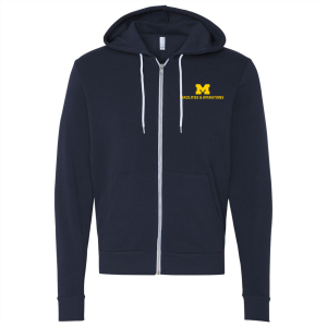 Men/Unisex Bella Canvas Soft Full-Zip Hooded Sweatshirt -- Navy, $47